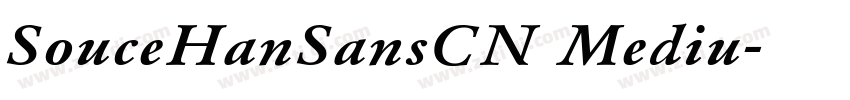 SouceHanSansCN Mediu字体转换
